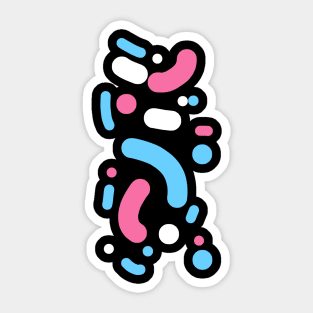 Line Art #8 Trans Flag Sticker